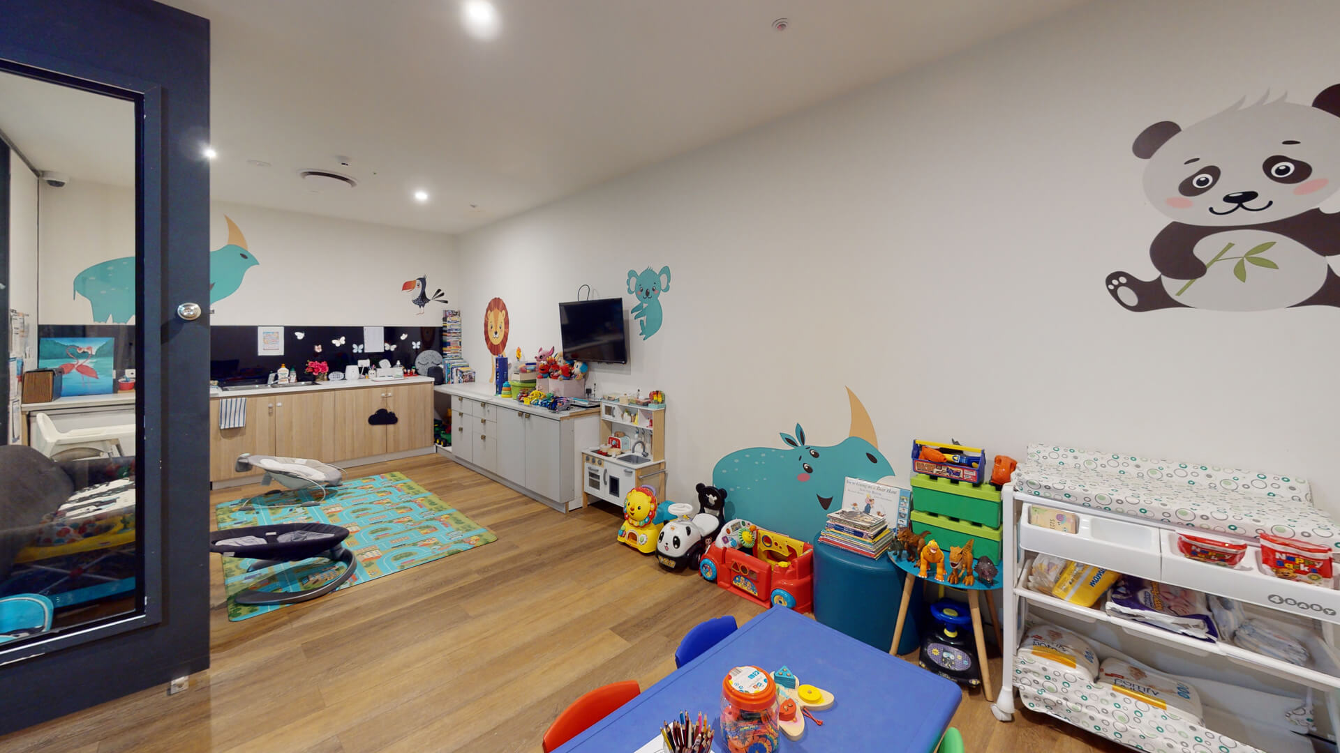 The Kids Club creche room at Gold's Gym Miranda