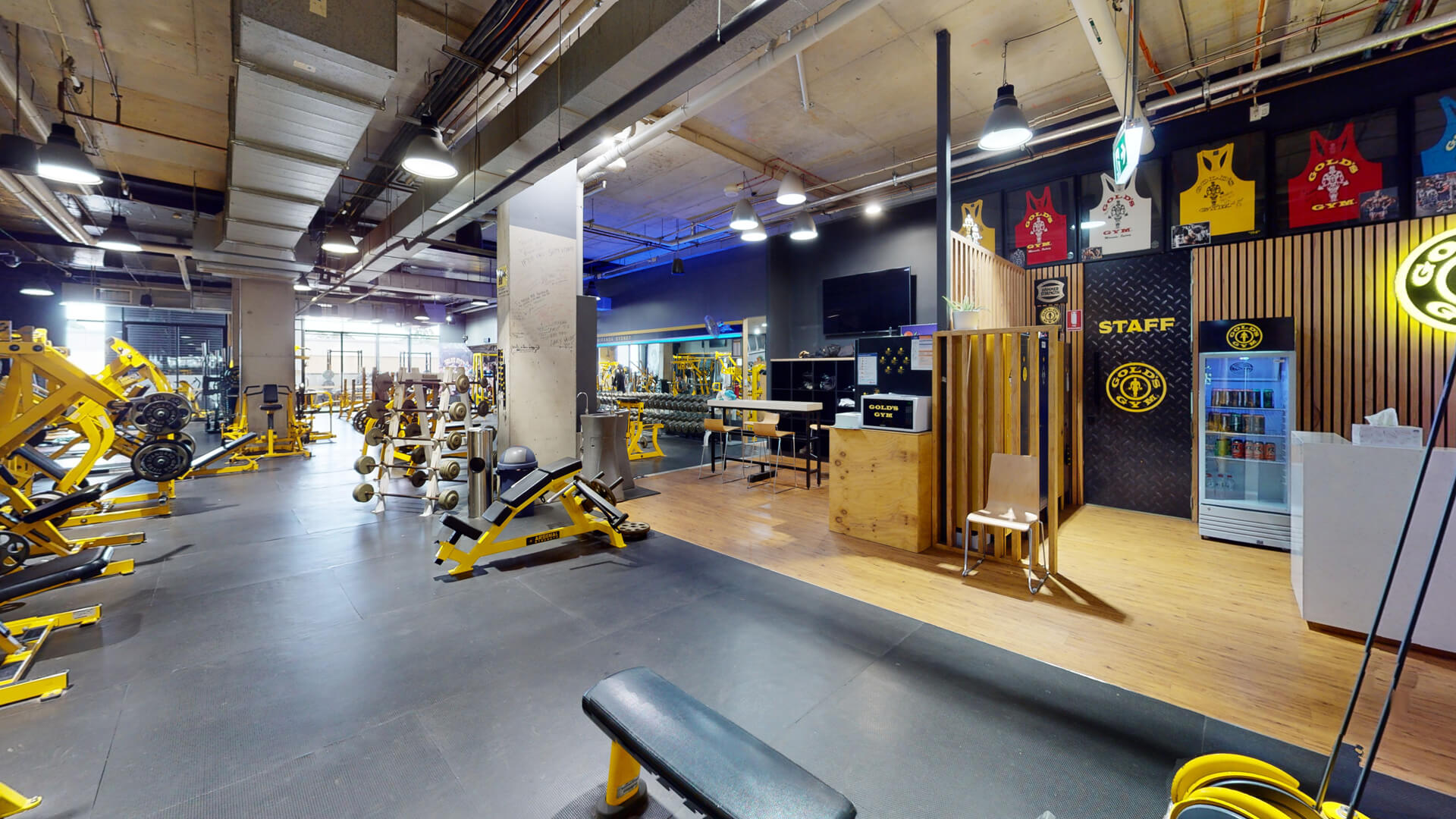 The training floor at Gold's Gym Miranda